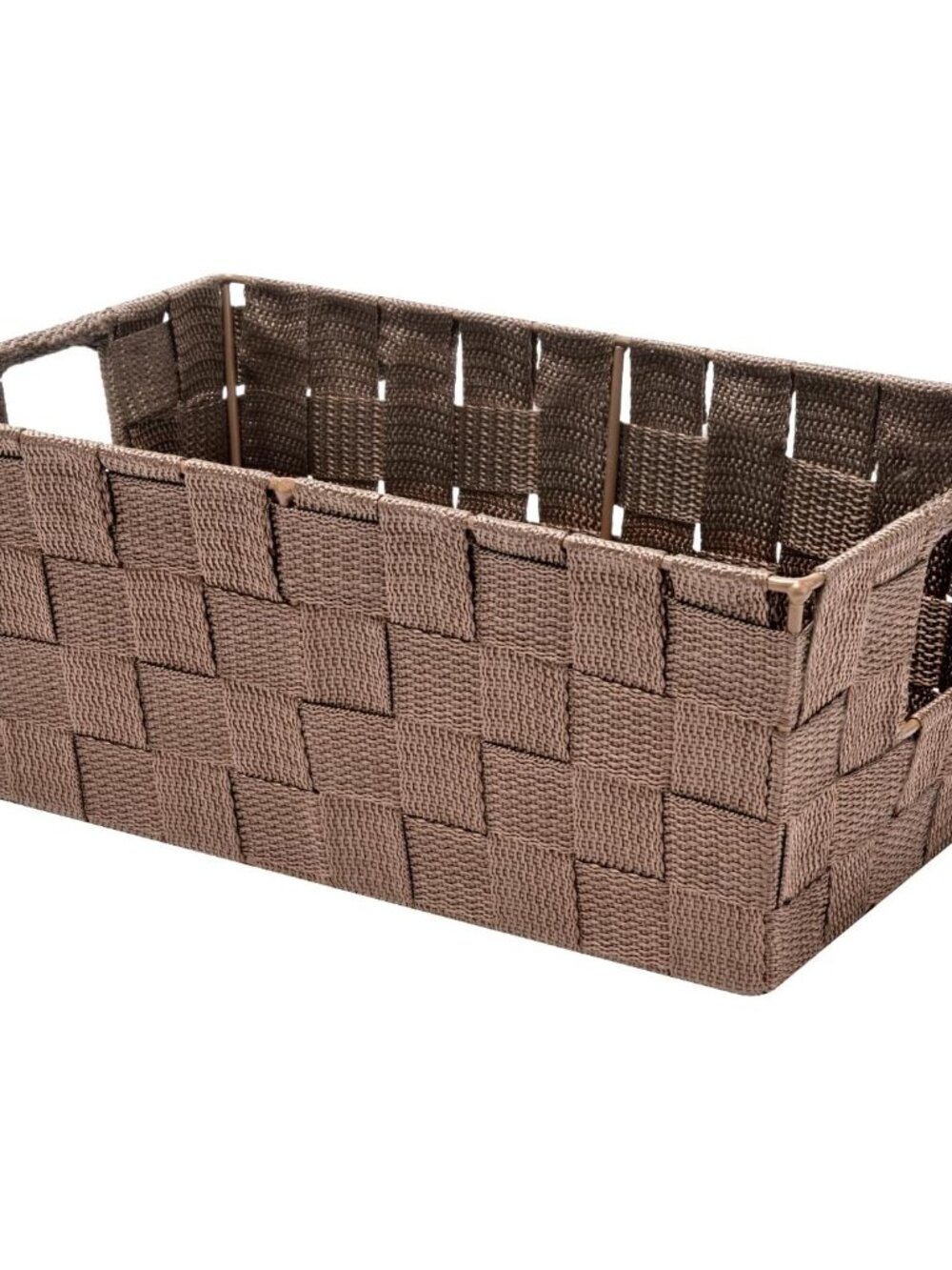 6581-2712-JAVA Woven Strap Small Storage Tote Java